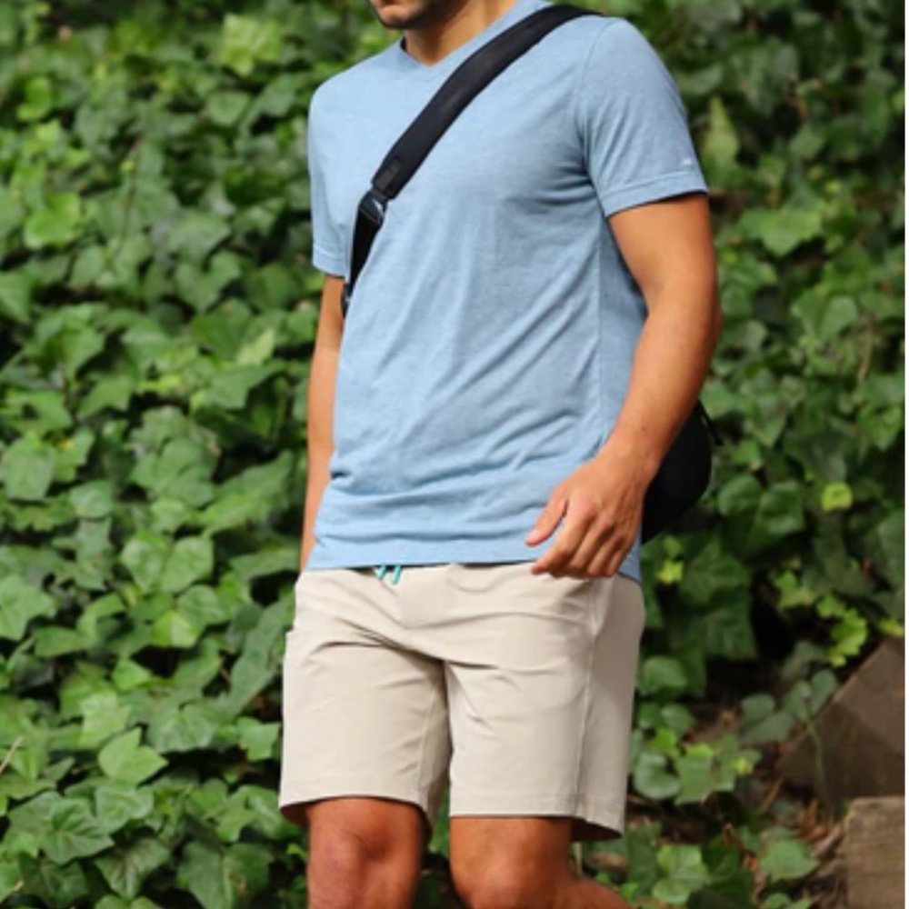 Myles Apparel Everyday Short 10" Long Inseam in Sand Size Small